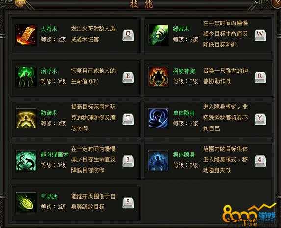 道士输出技能推荐