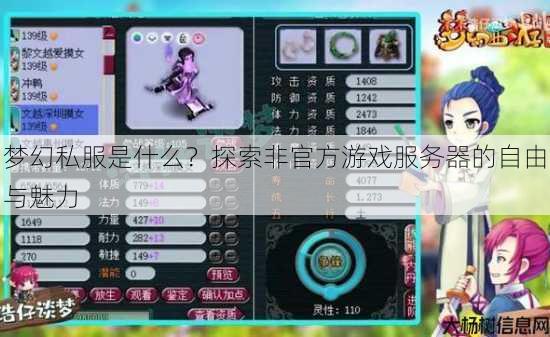 梦幻私服是什么？探索非官方游戏服务器的自由与魅力