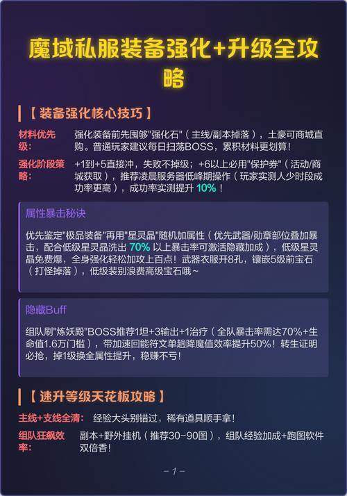 魔域私服玩家必看！账号培养及与官方差异全解析